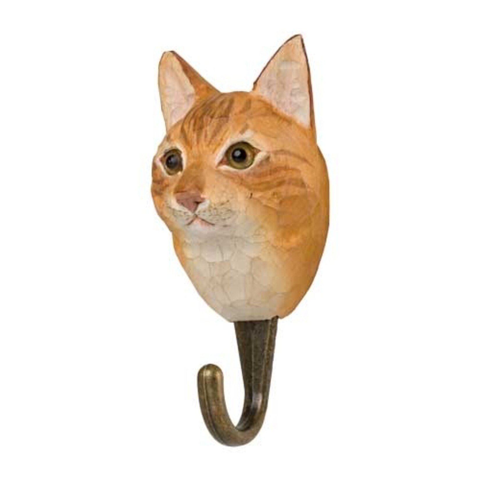Wildlife Garden Wooden Hook Ginger Cat
