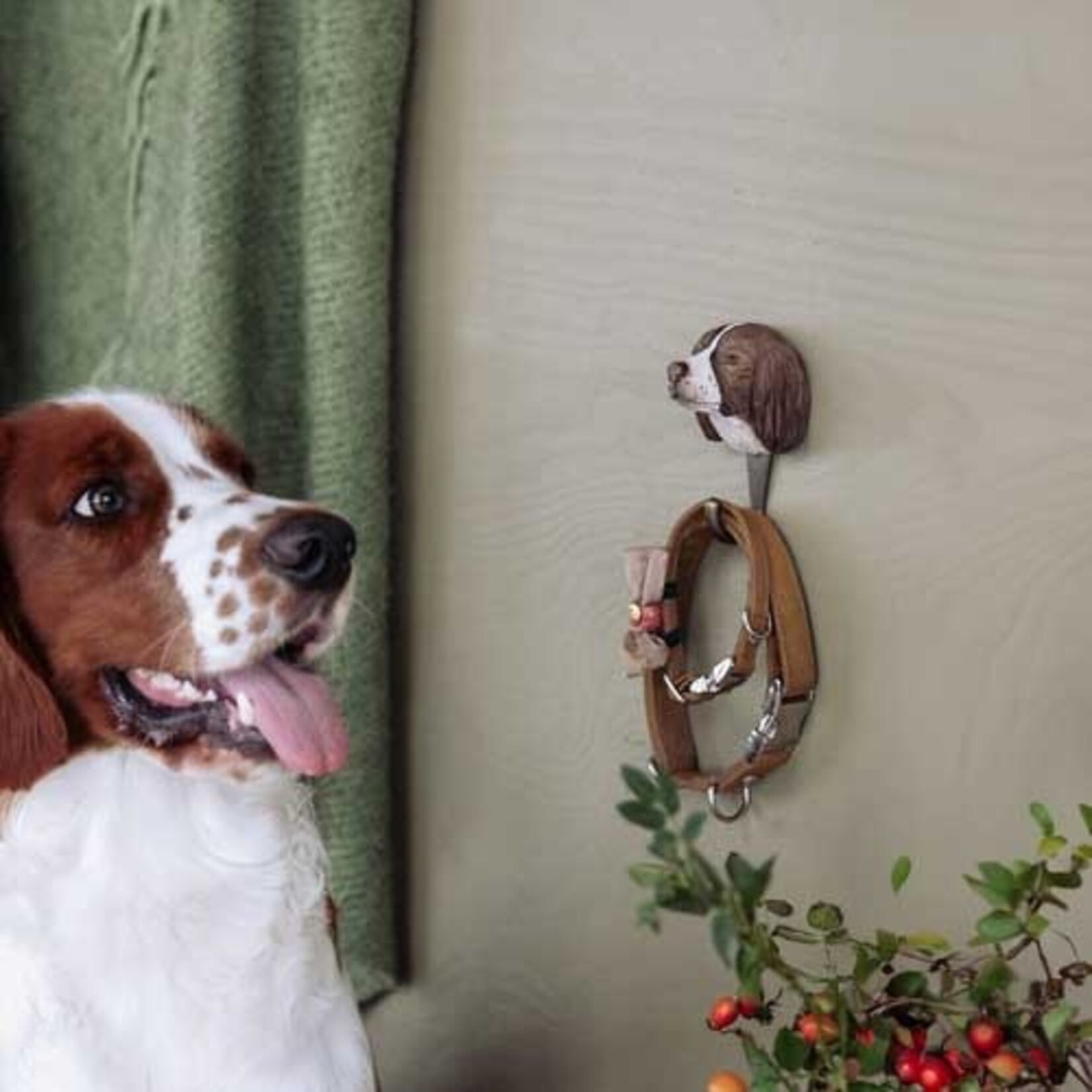 Wildlife Garden Wooden Hook Springer Spaniel