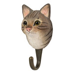 Wildlife Garden Wooden Hook Tabby Cat