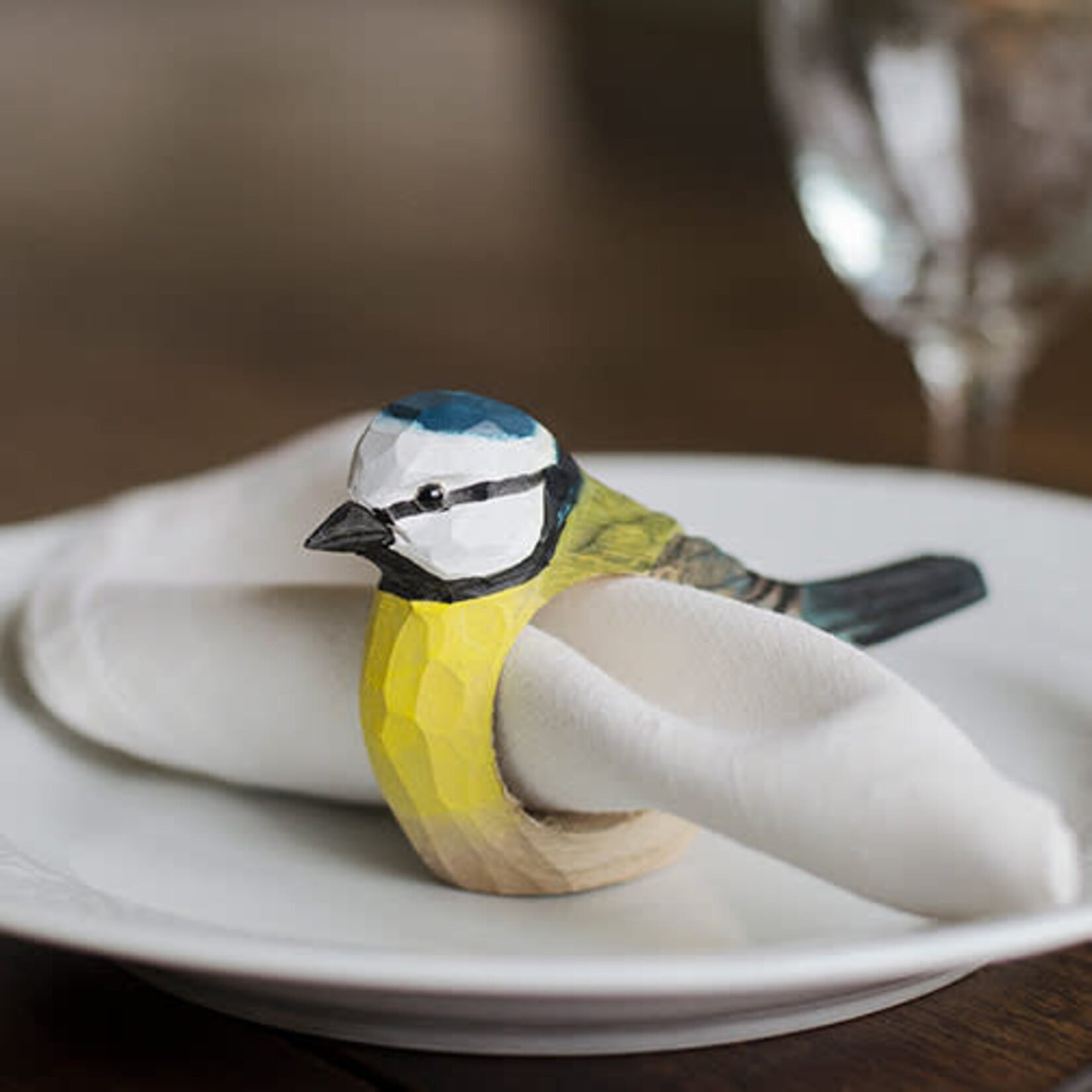 Wildlife Garden Napkin Ring Blue Tit