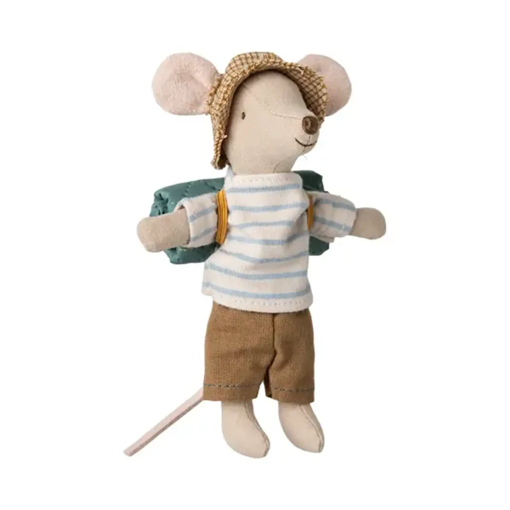 Maileg NEW Maileg Hiker mouse Big brother - Thin stripes Magnetic Hands