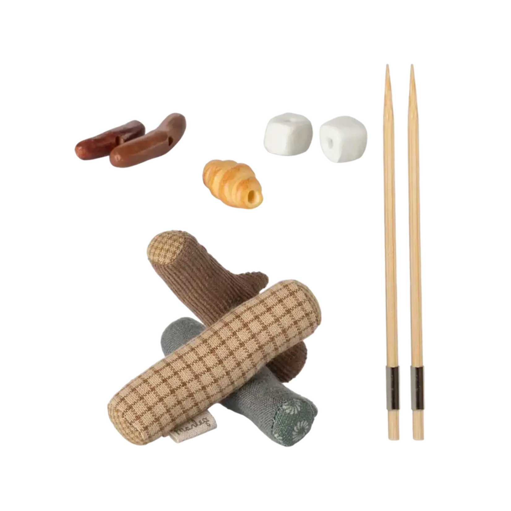 Maileg Maileg Bonfire Set campfire with food for Mice