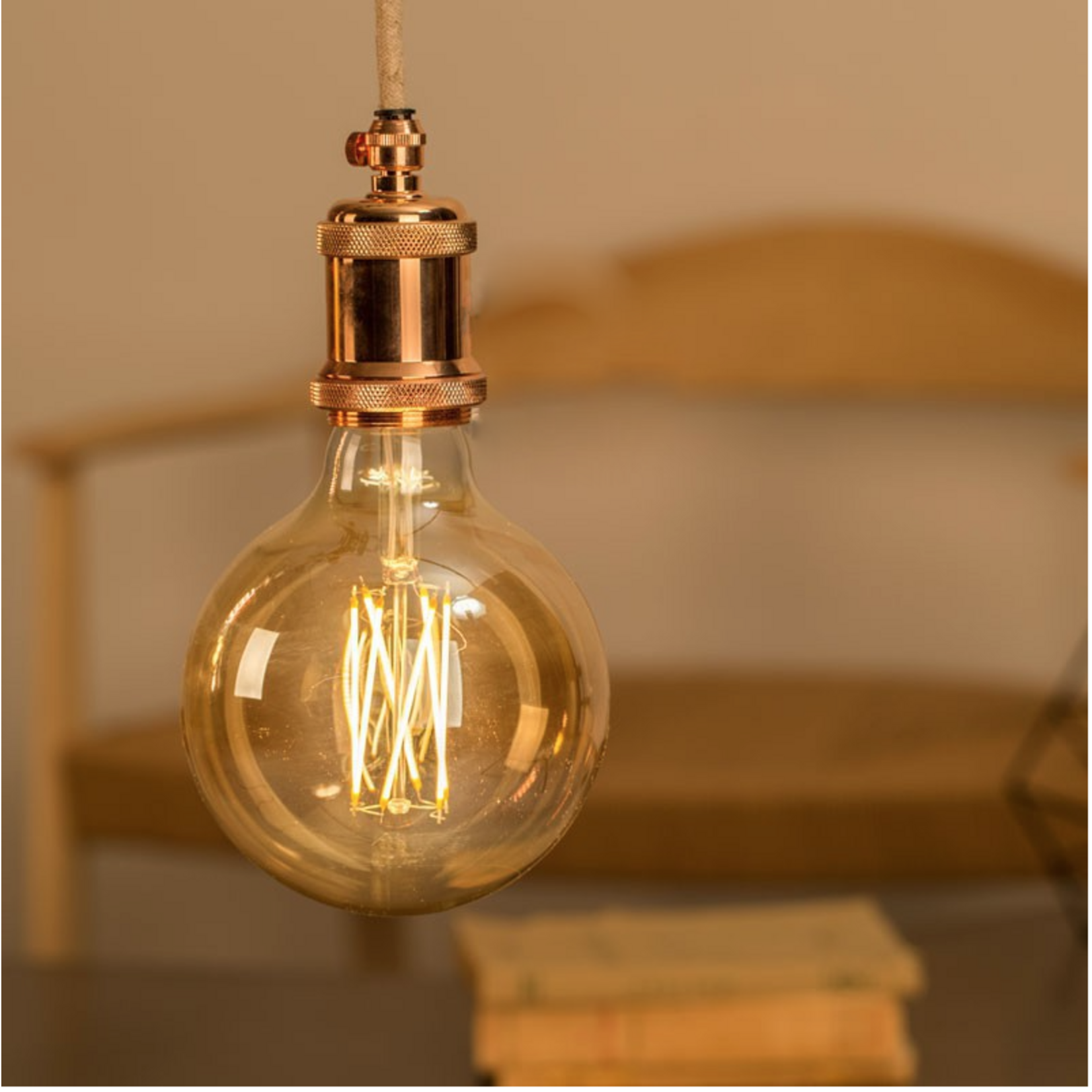 CCIT Copper Lampholder with dial switch and cable Grip E27
