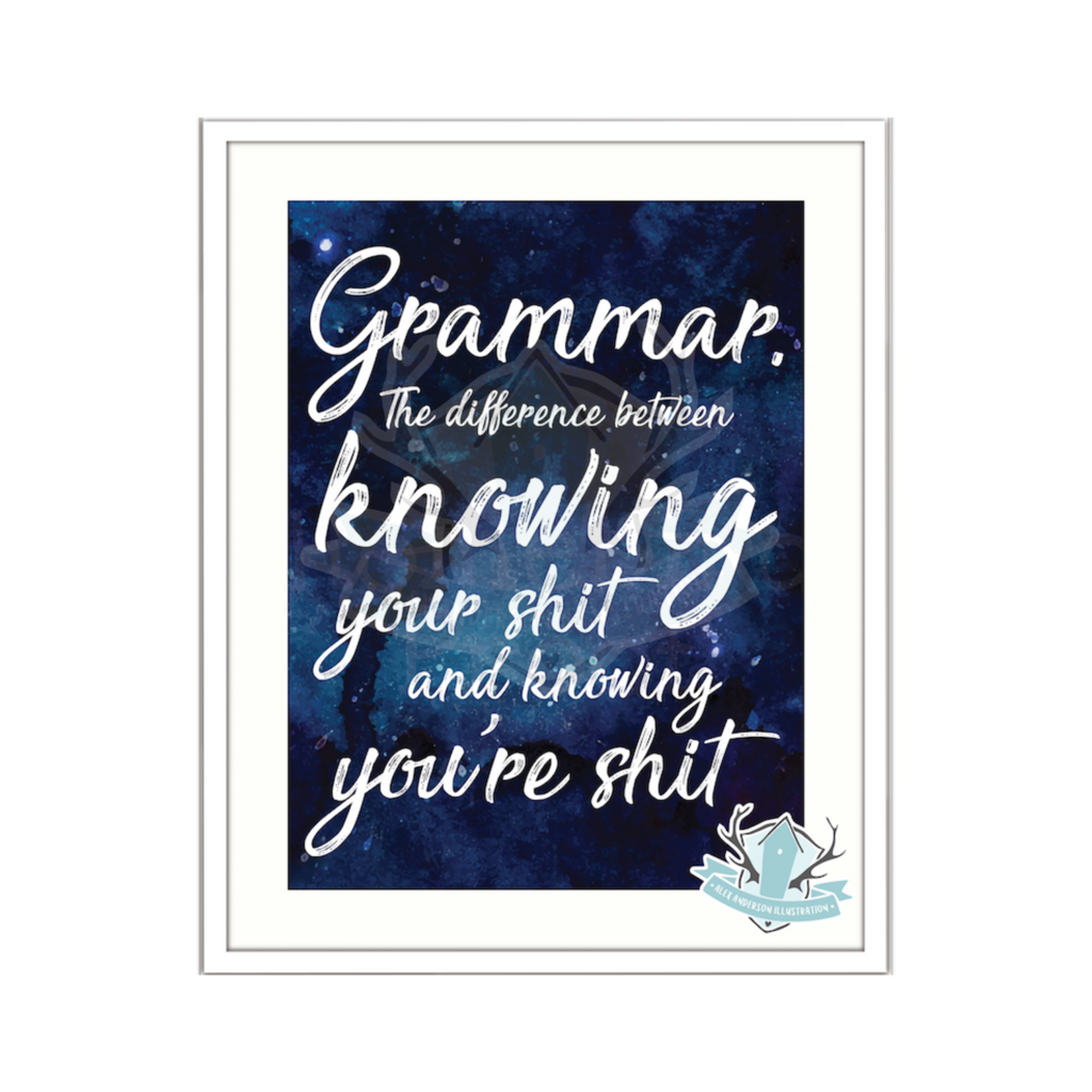 Homebird Art Alex Anderson Grammar Print