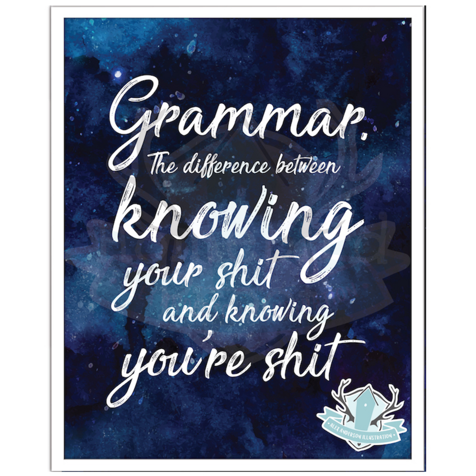 Homebird Art Alex Anderson Grammar Print