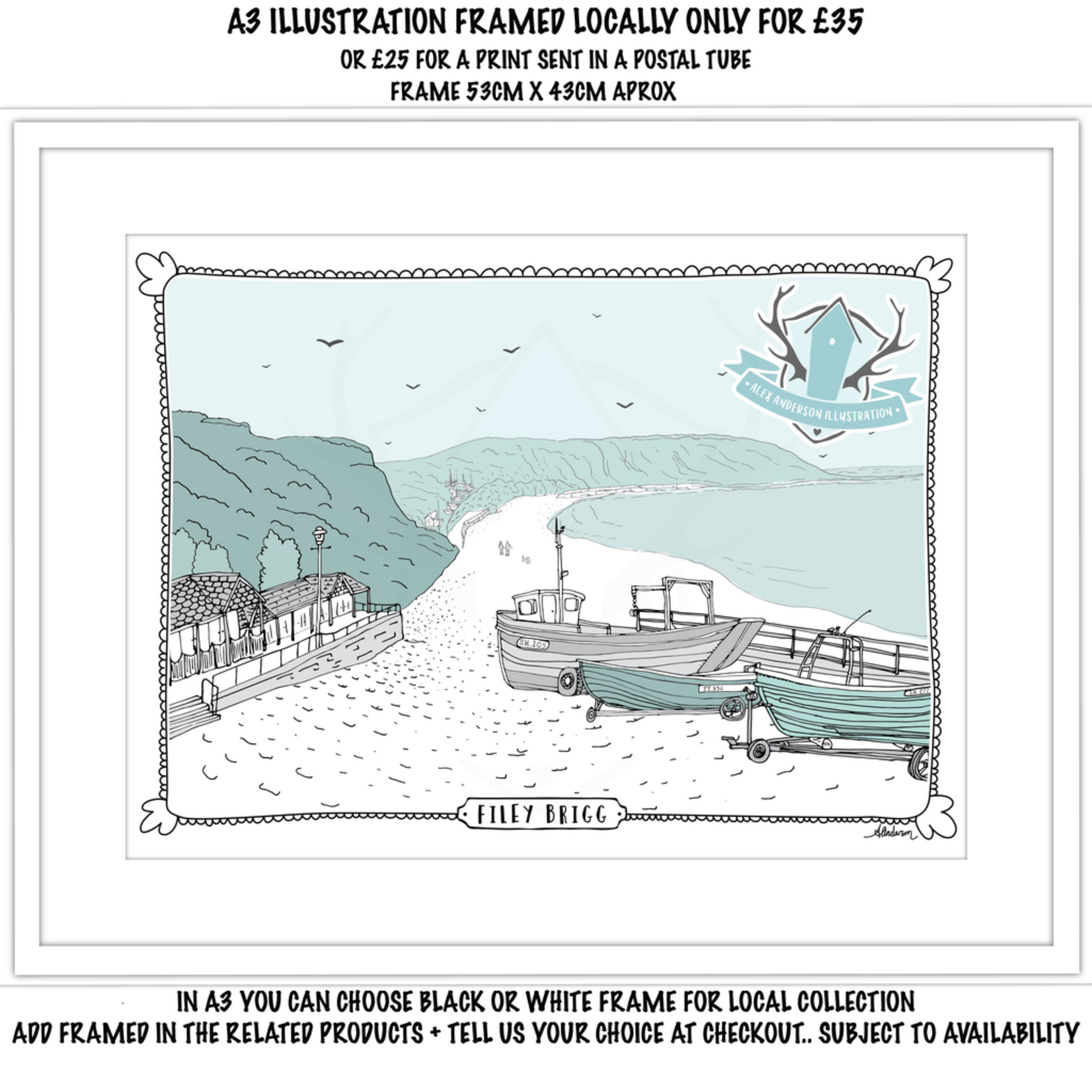 Homebird Art Alex Anderson Duck Egg FILEY BRIGG Illustration