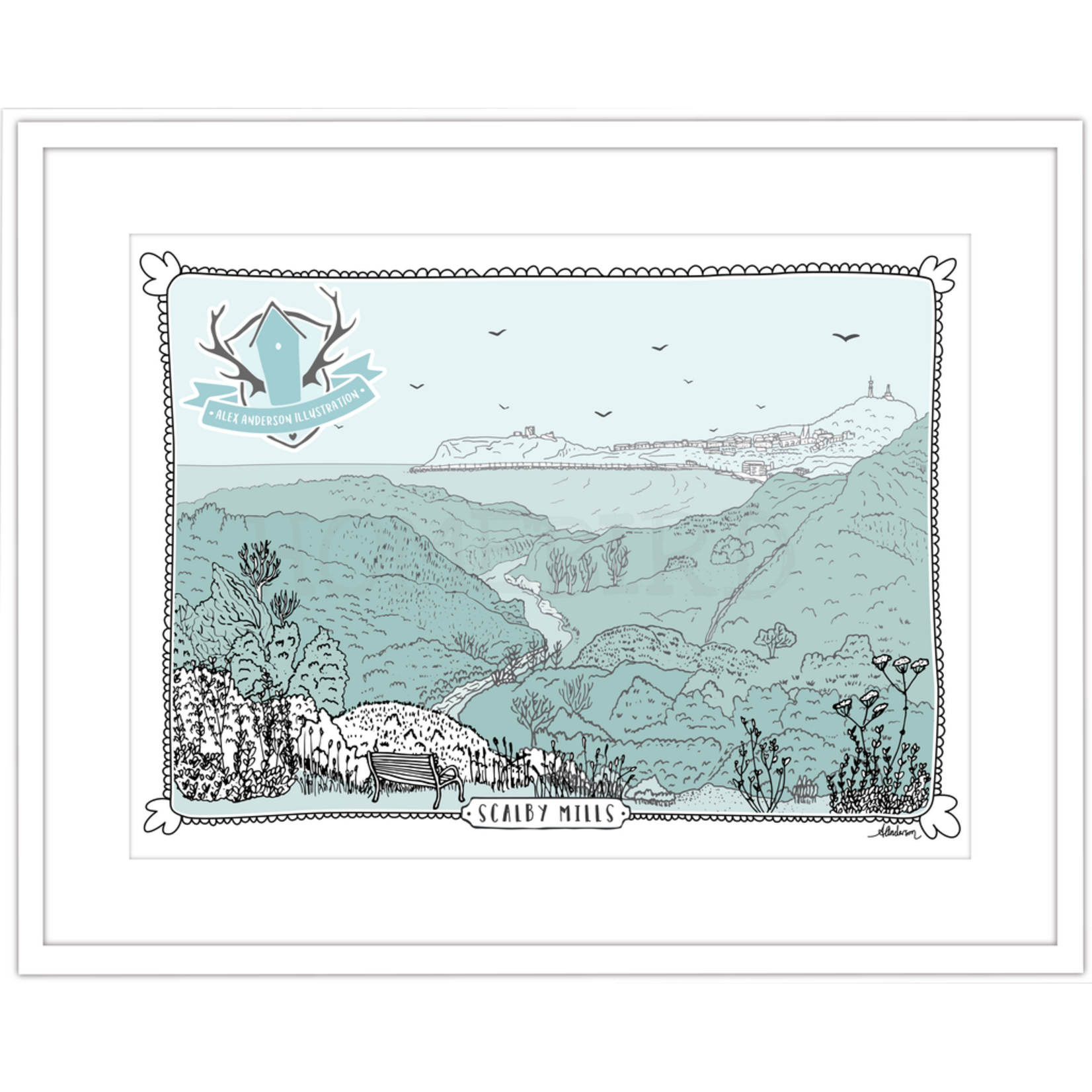 Homebird Art Alex Anderson Duck Egg SCALBY MILLS Illustration