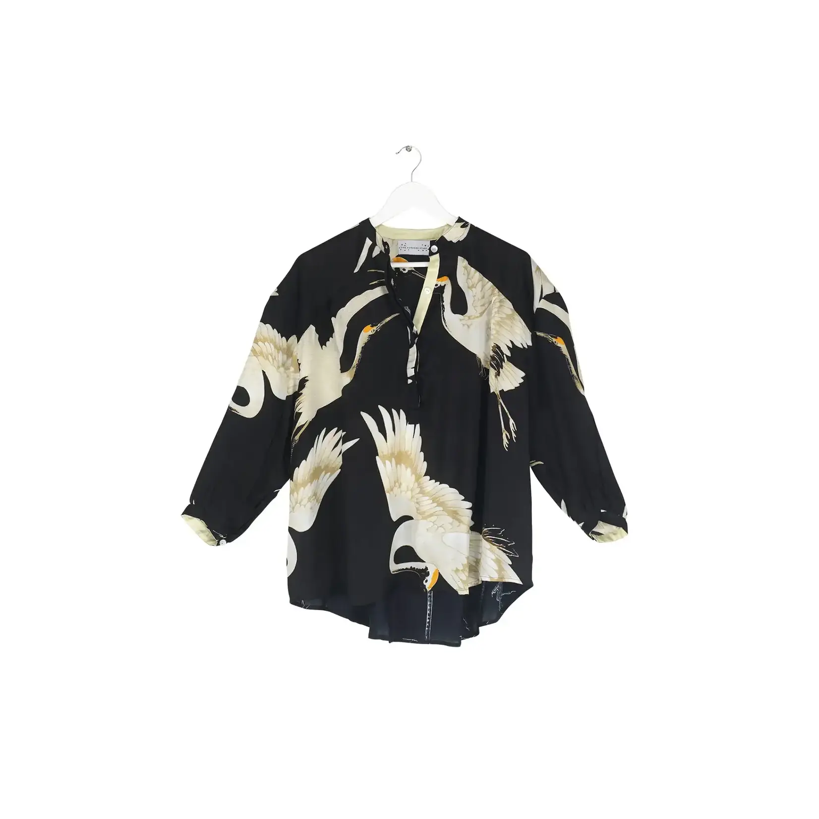 ONE HUNDRED STARS Darcy Shirt Stork Black