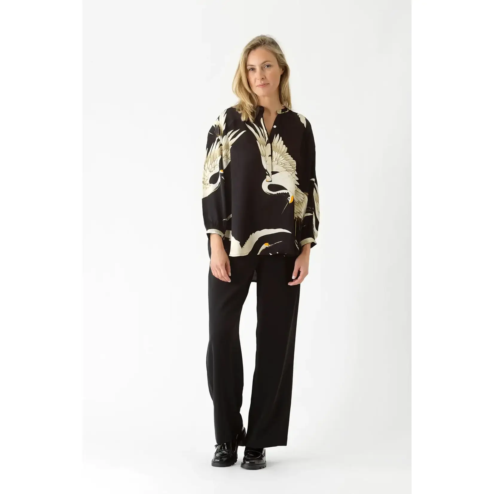 ONE HUNDRED STARS Darcy Shirt Stork Black
