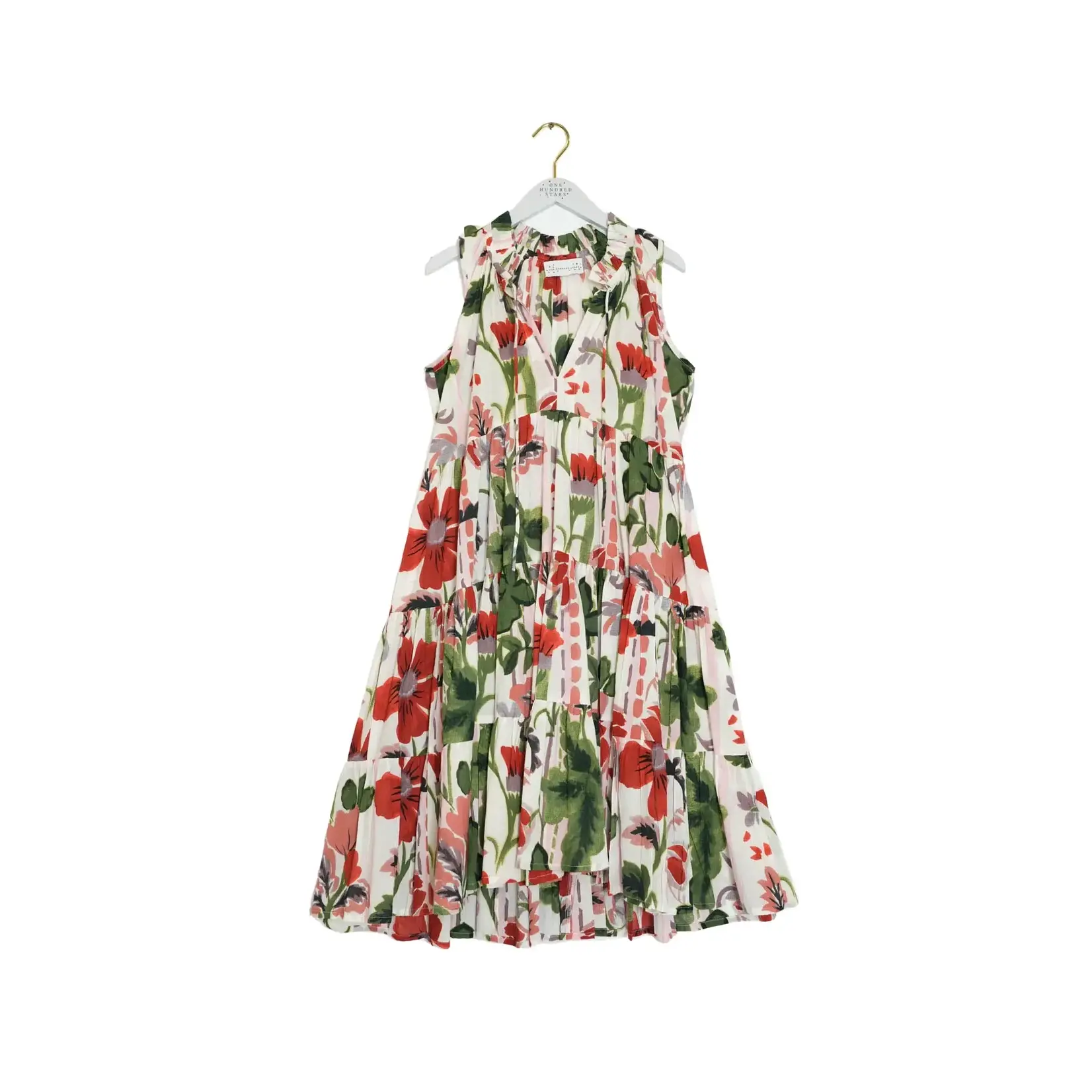 ONE HUNDRED STARS Poppy Red Frill Dress