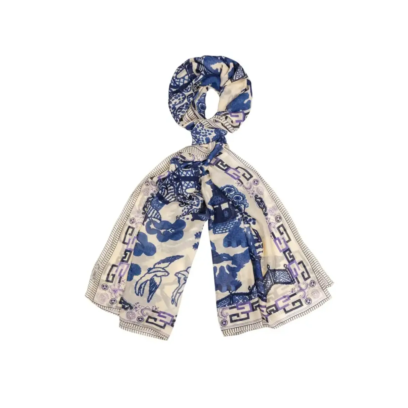 ONE HUNDRED STARS Giant Willow Blue Scarf