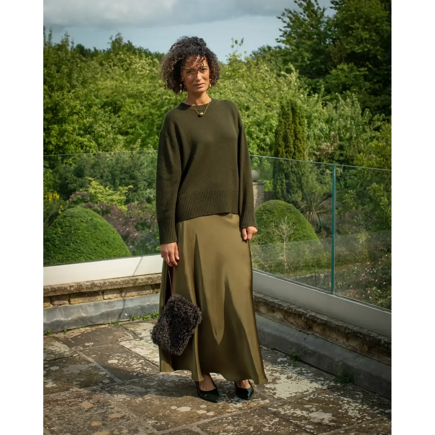 Chalk Gina Skirt Avocado