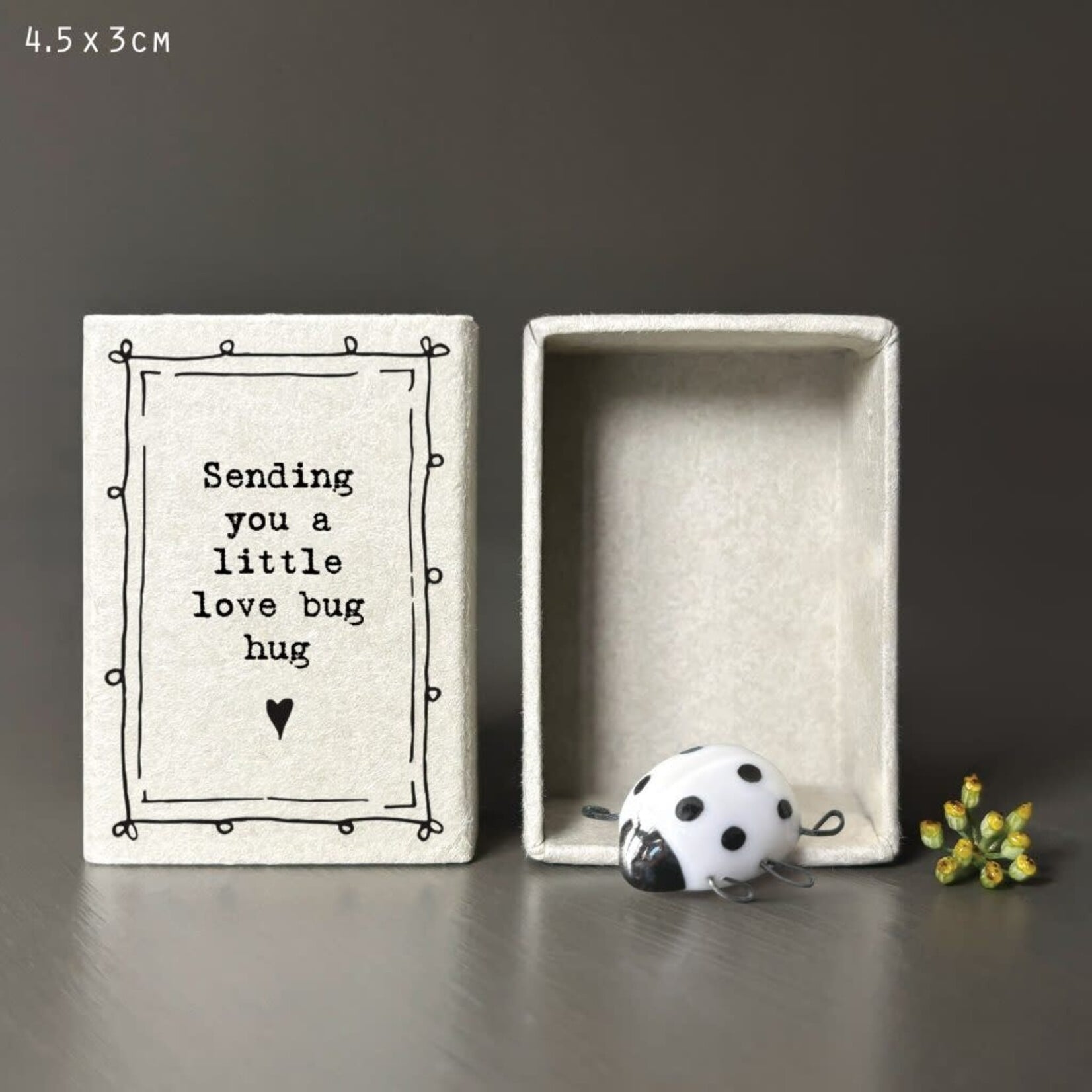 East of India Matchbox Love bug hug Ladybird