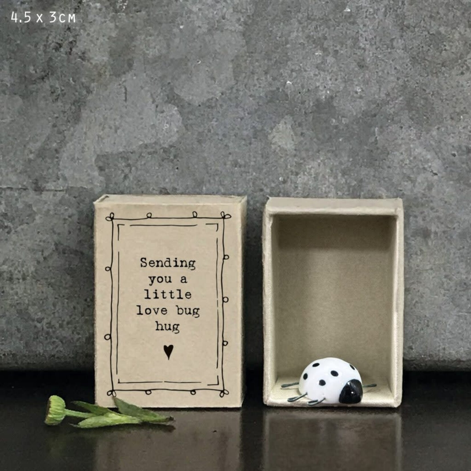 East of India Matchbox Love bug hug Ladybird