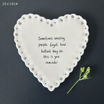 East of India Sometimes amazing people Heart scallop coaster