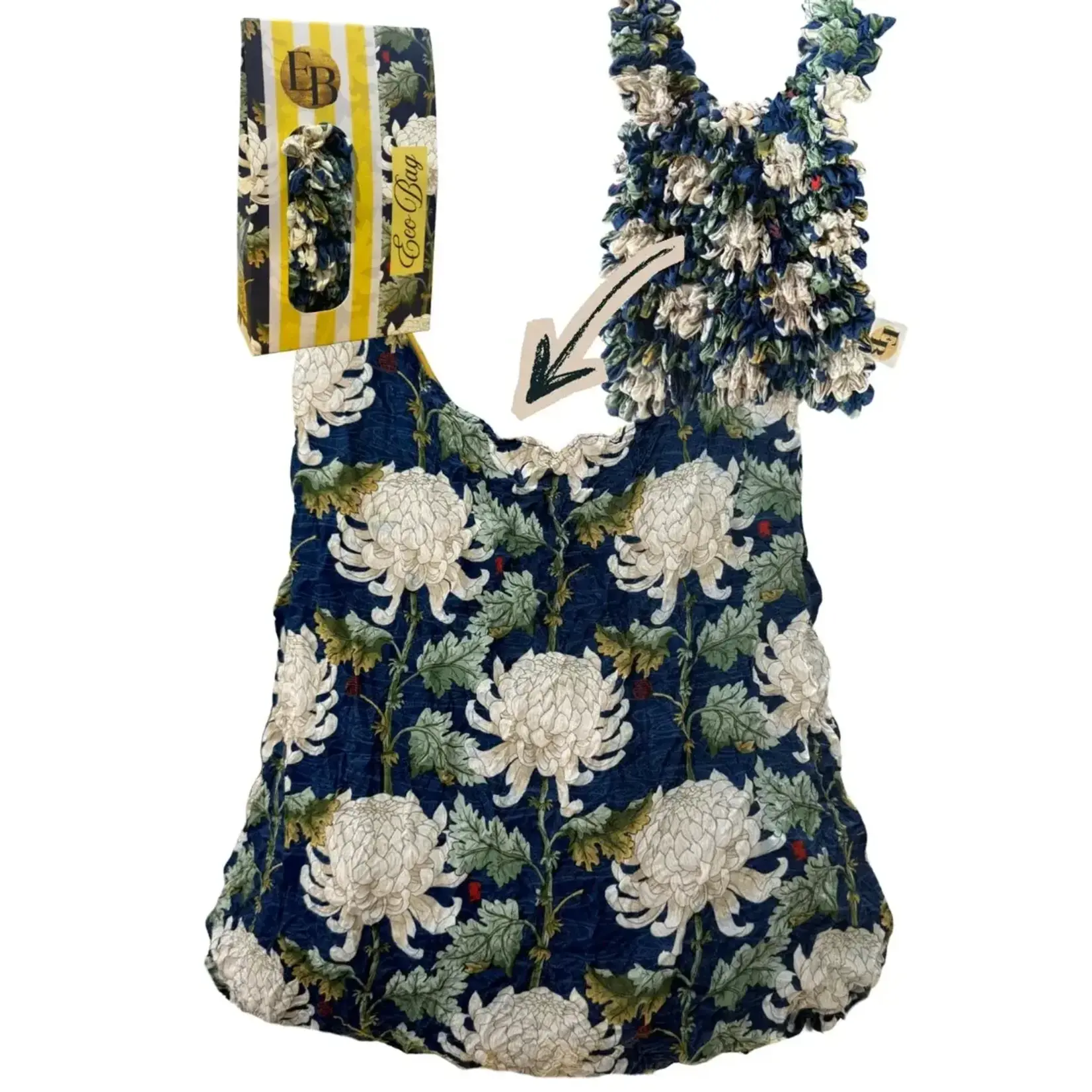 Be-Bougie (My Little Eco Bag) Chrysanthemum Sustainable Stretchy Eco Tote Bag
