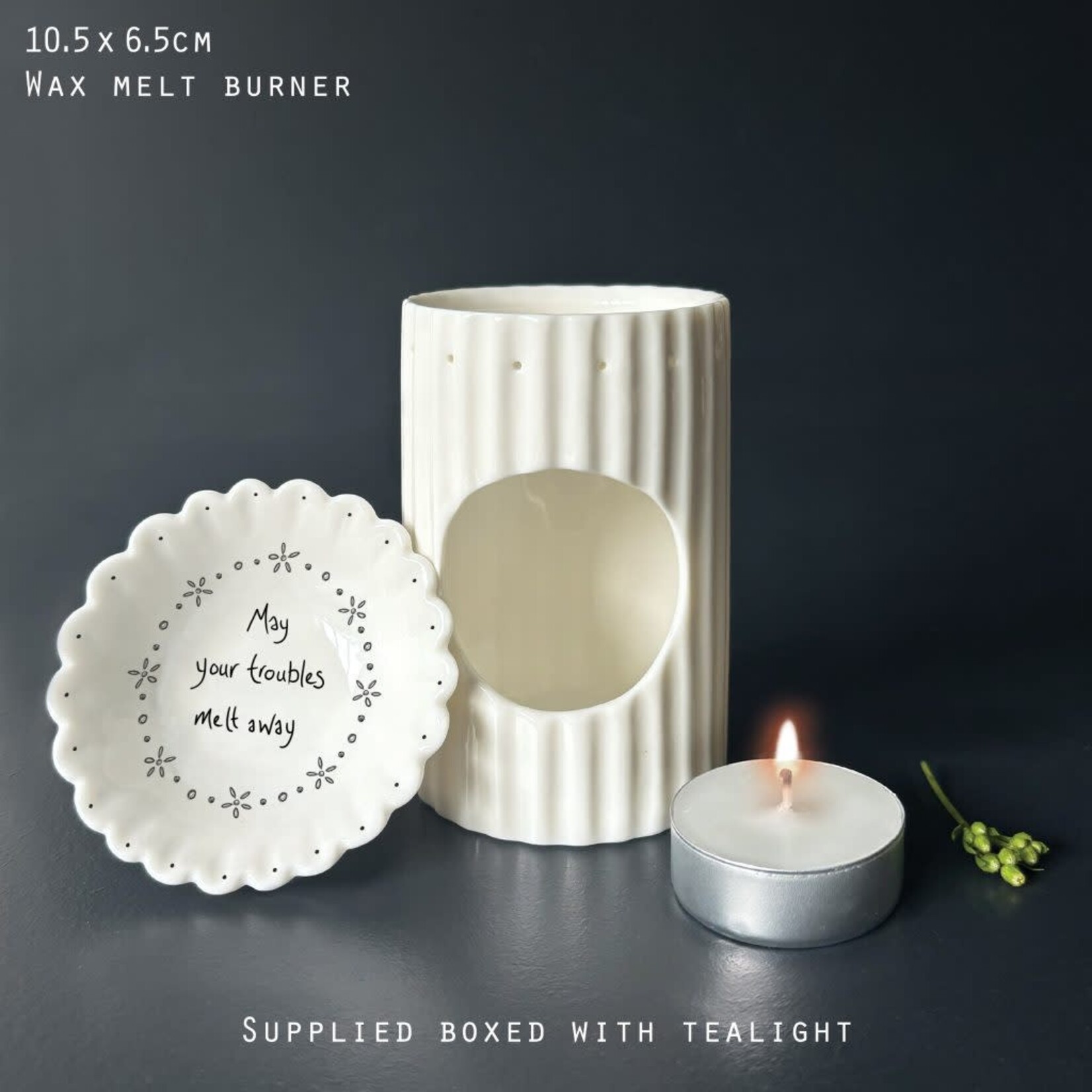 East of India May your troubles melt away Wax Melt Burner