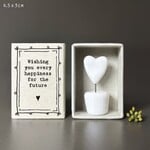 East of India Wishing you every Happiness Heart Plant Matchbox