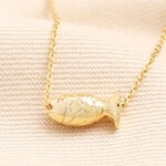 Lisa Angel Fish Pendant Necklace in Gold