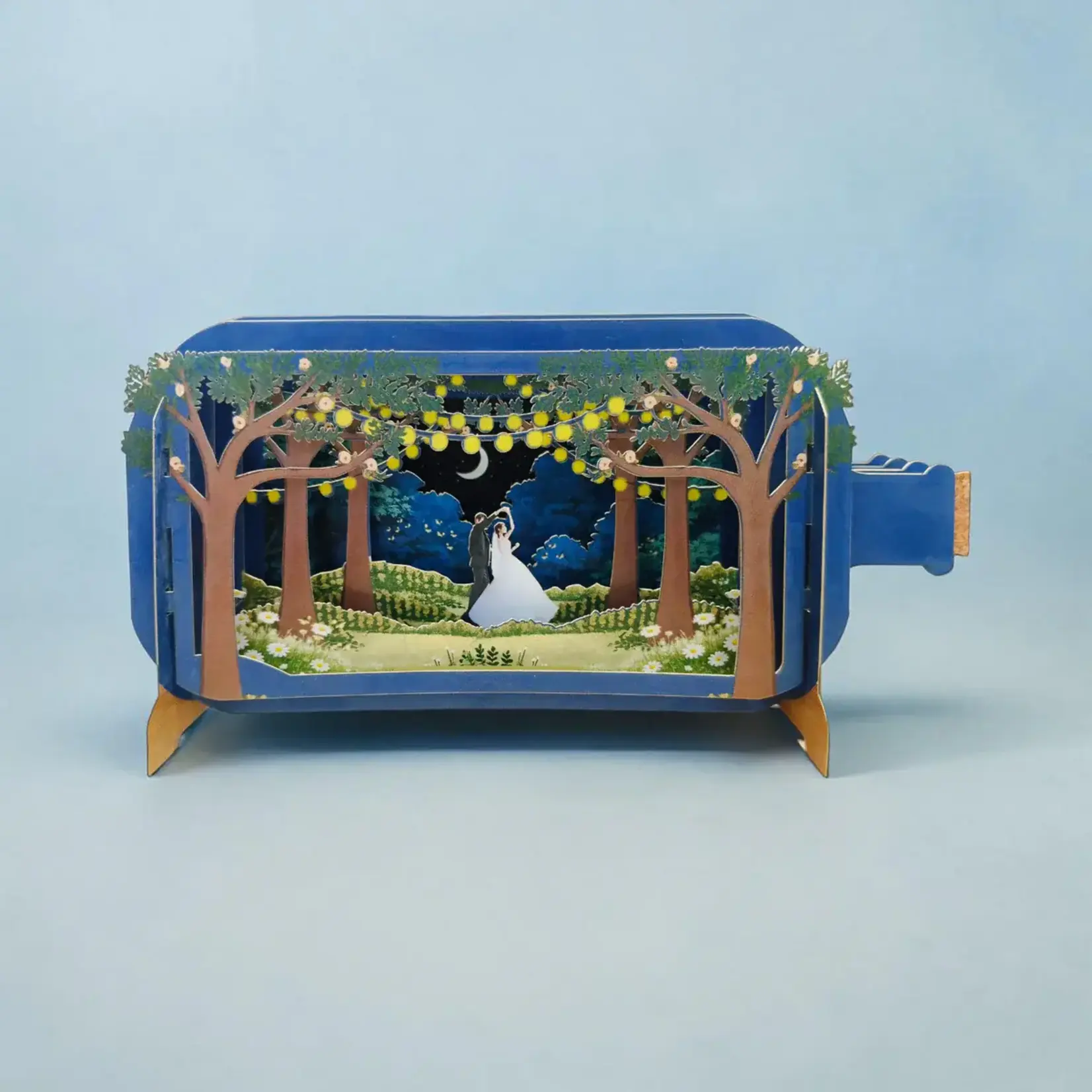 AllJoy Design Moonlit Woodland Wedding 3D Bottle Card