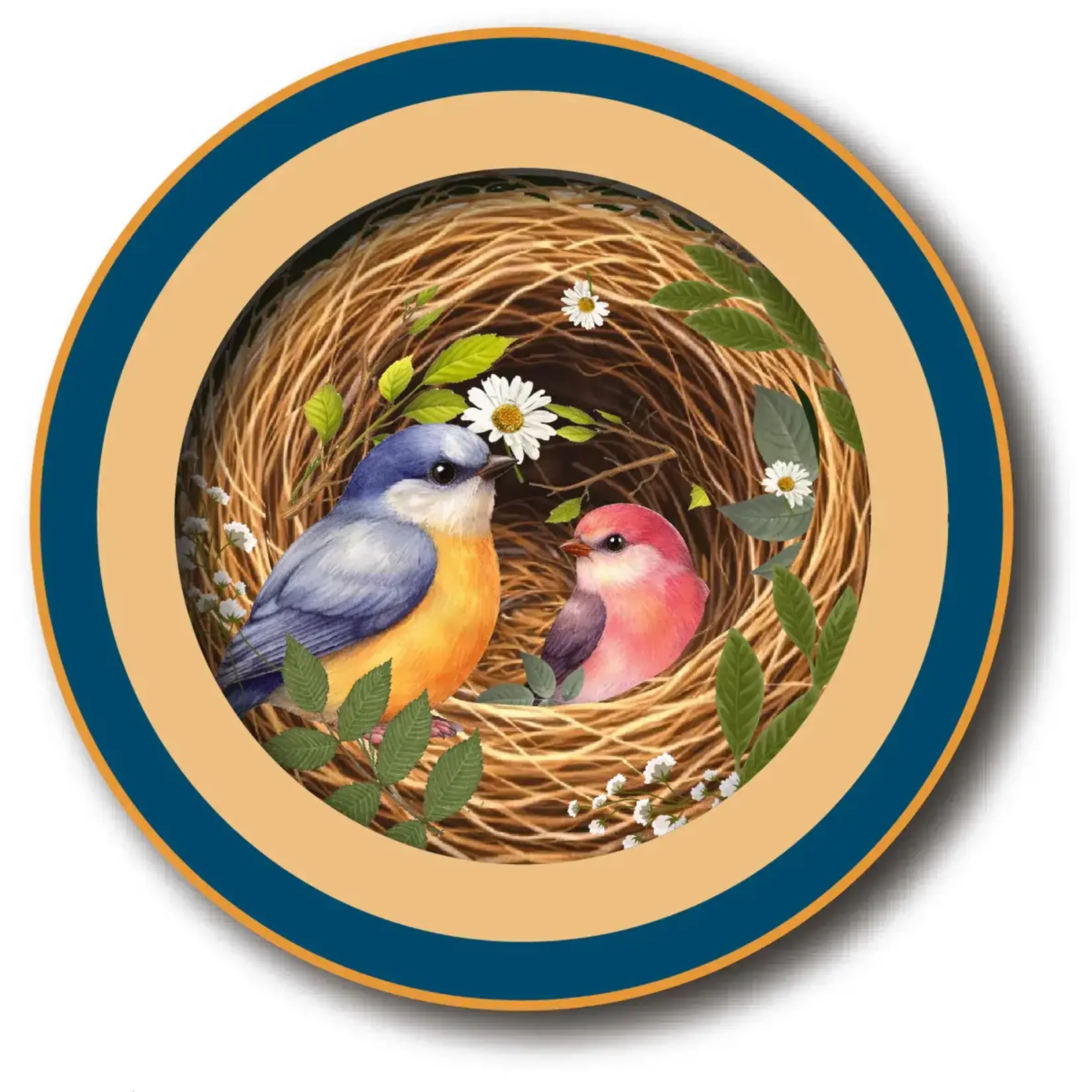 AllJoy Design Lovebirds Nest 3D Teacup card