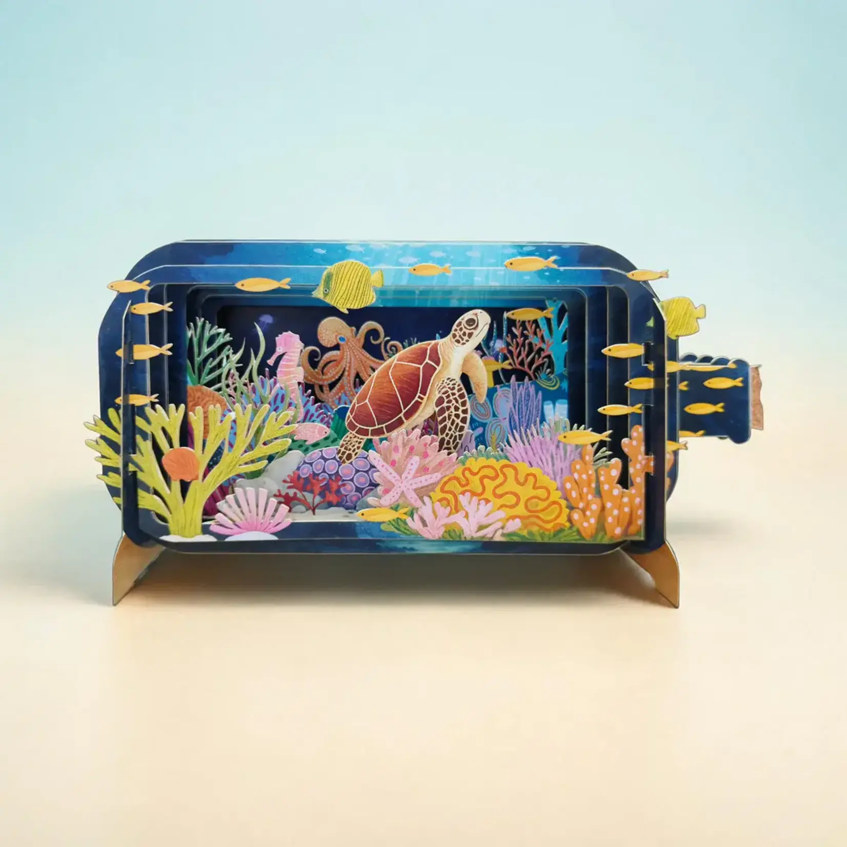 AllJoy Design Sea Turtle Reef 3D Bottle Card