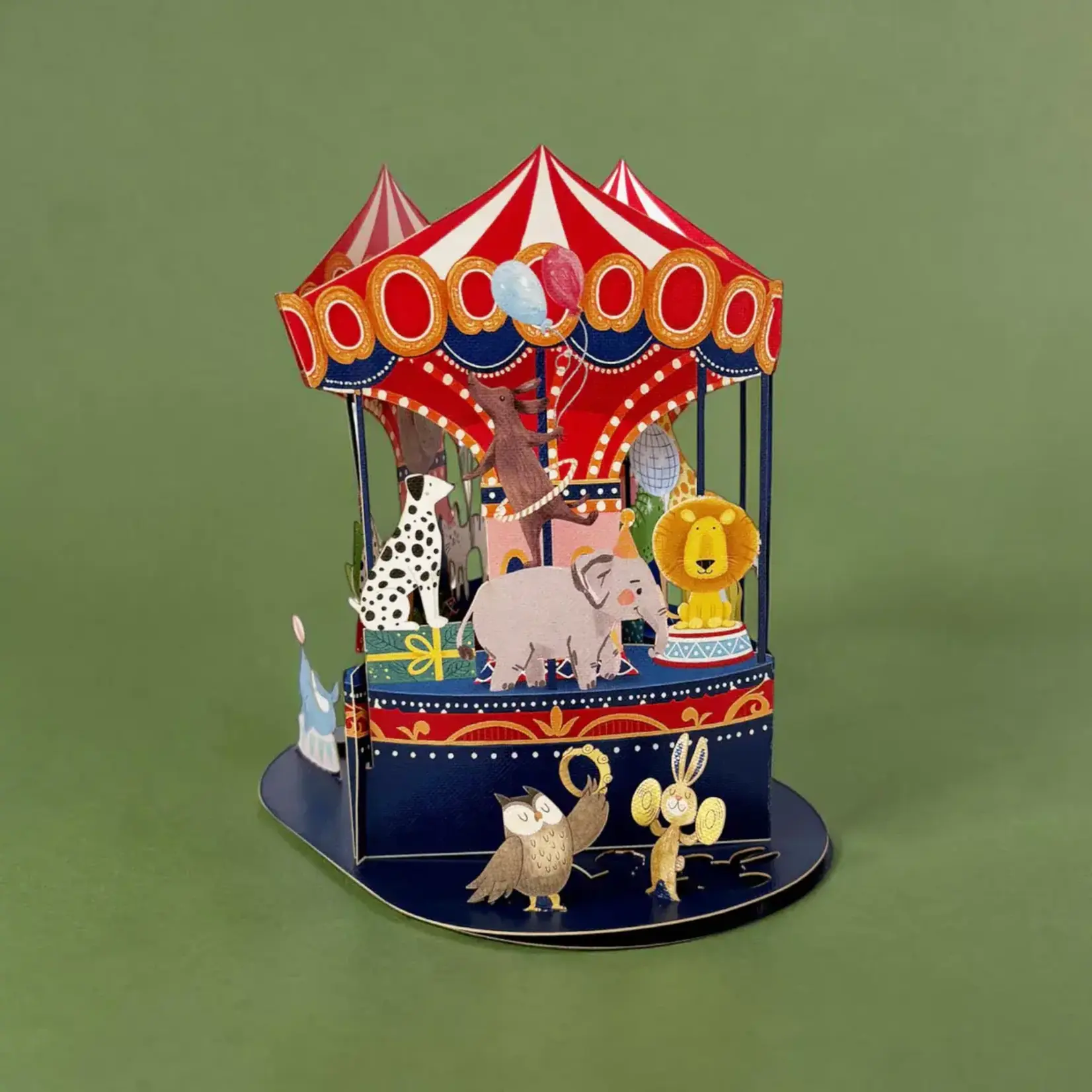 AllJoy Design Circus Carousel Little Moments Pop Up Card