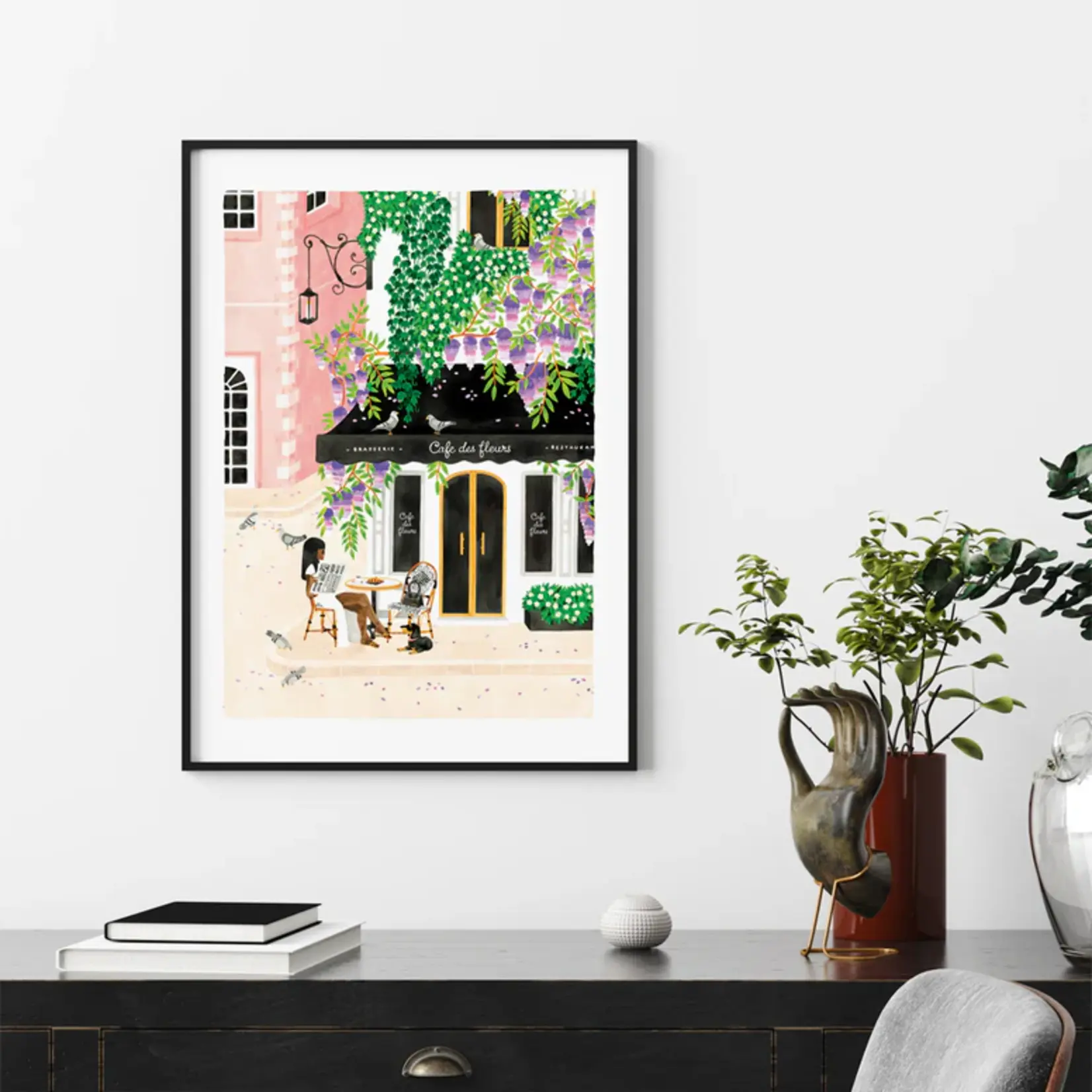 All The Ways To Say Paris Cafe Art Print - Small - 18 x 24cm