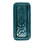 Turquoise Rectangular enamel trinket tray