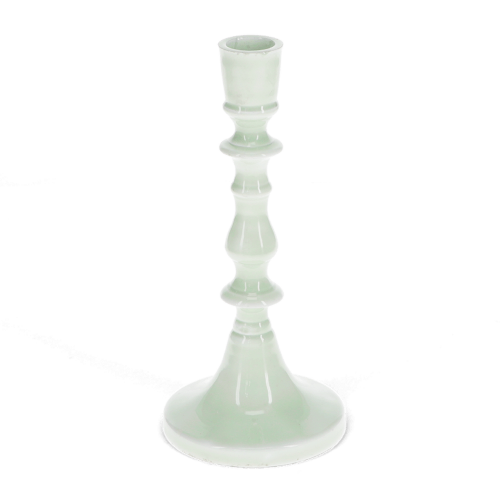 Light grey Enamel candlestick 19cm