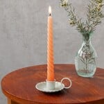 Light grey Enamel chamberstick candle holder