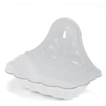 White Wall-mounted enamel soap dish