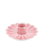 Flamingo Pink Enamel flat flower candle holder