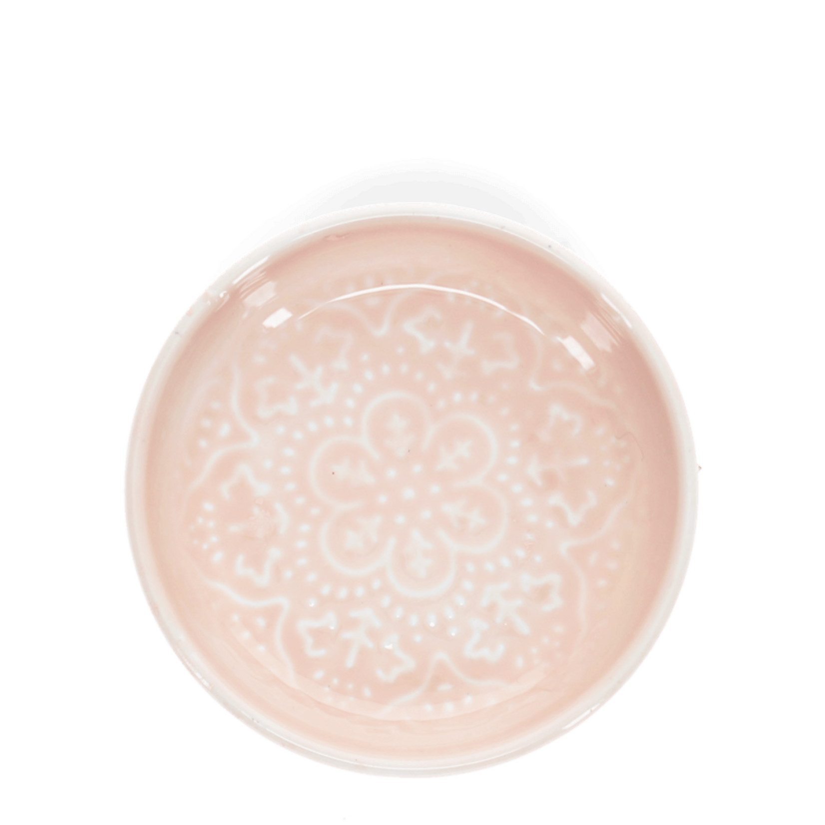 Soft pink Enamel trinket dish 10cm