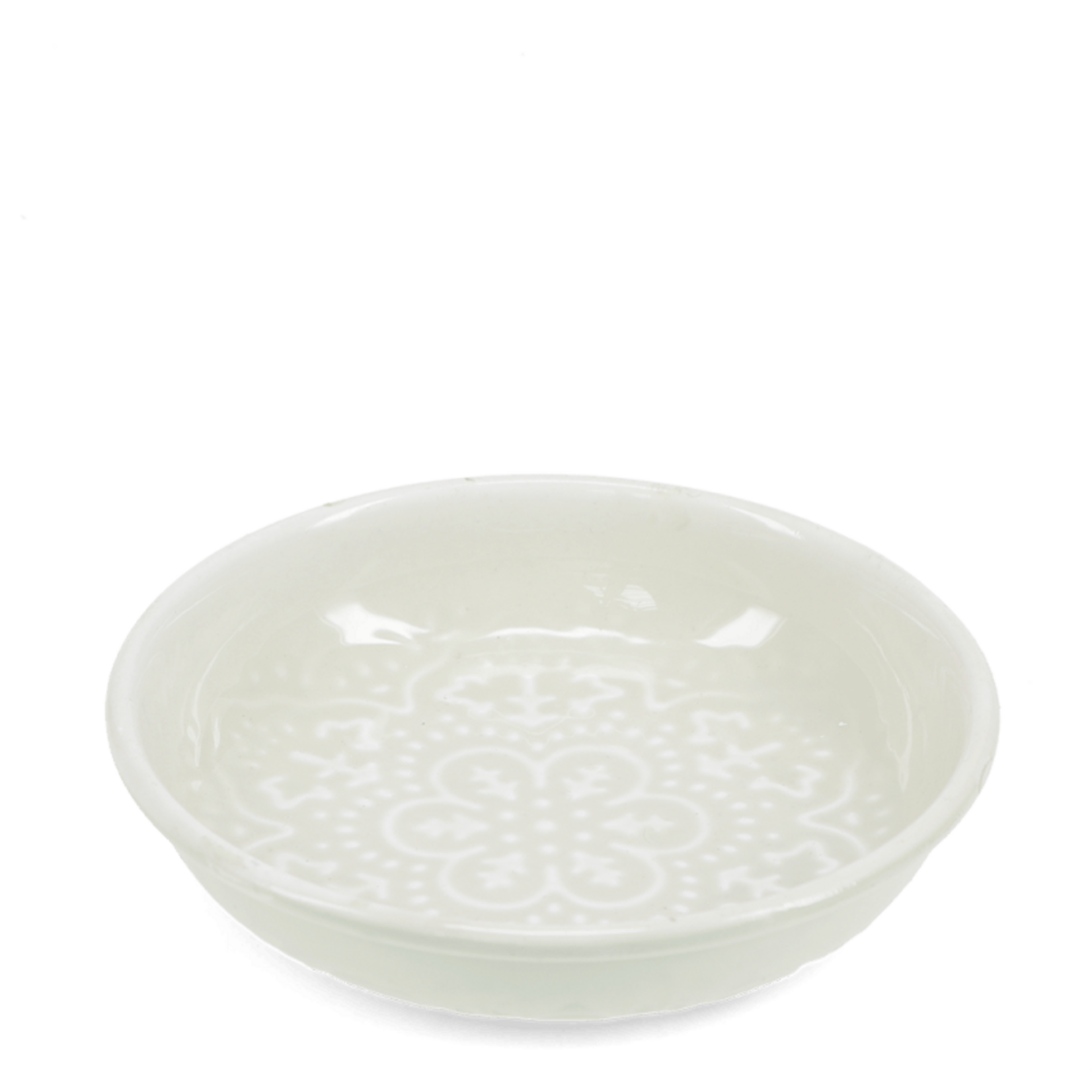 Light Greeny Grey Enamel trinket dish 10cm