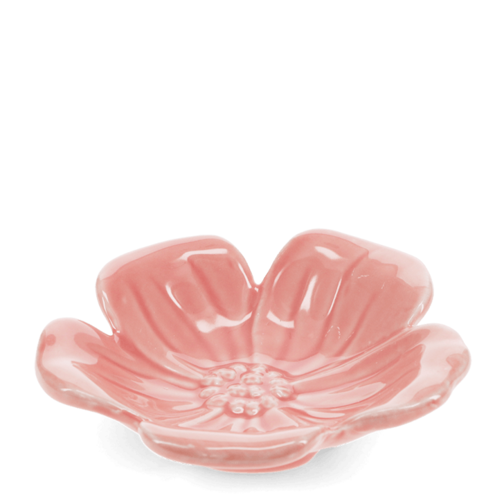 Flamingo Pink Ceramic flower dish 11cm