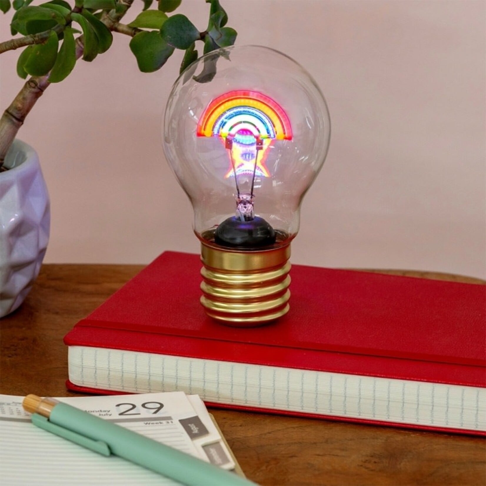 Rainbow USB rechargeable light bulb lamp
