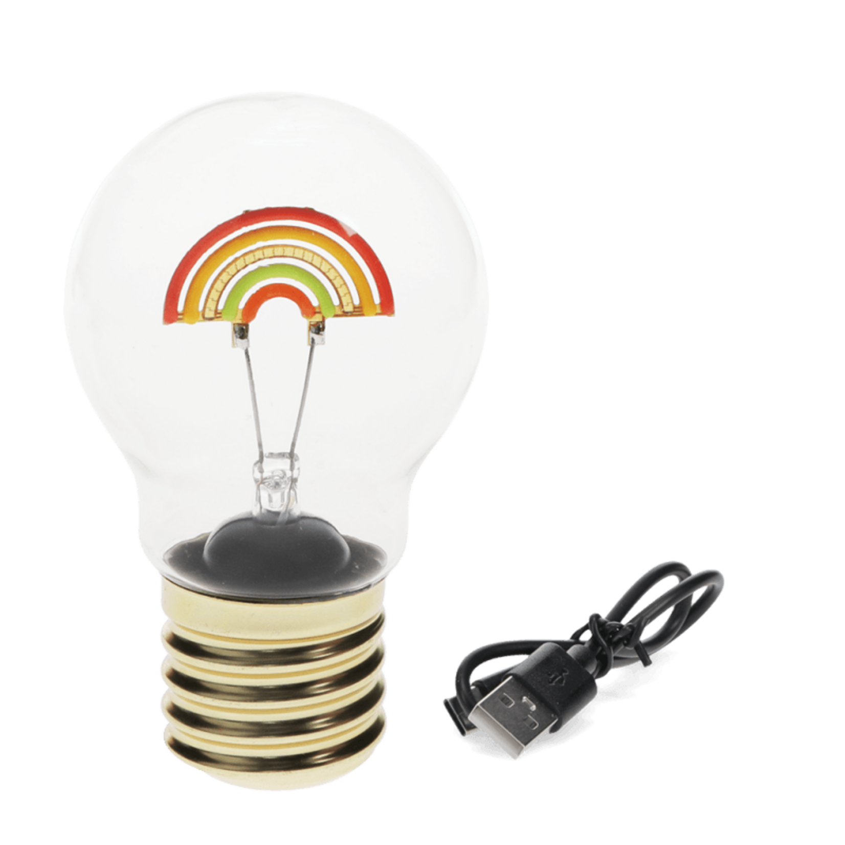 Rainbow USB rechargeable light bulb lamp