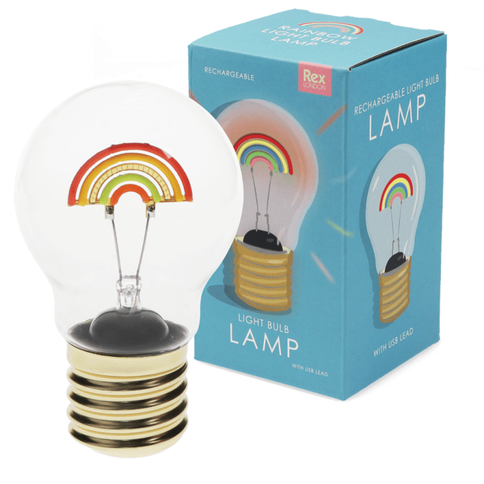 Rainbow USB rechargeable light bulb lamp