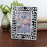 Rectangular Navy blue Resin picture frame