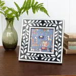 Square Navy blue resin picture frame
