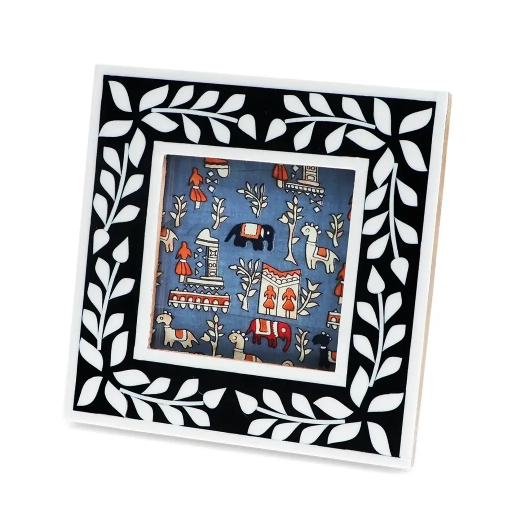 Square Navy blue resin picture frame