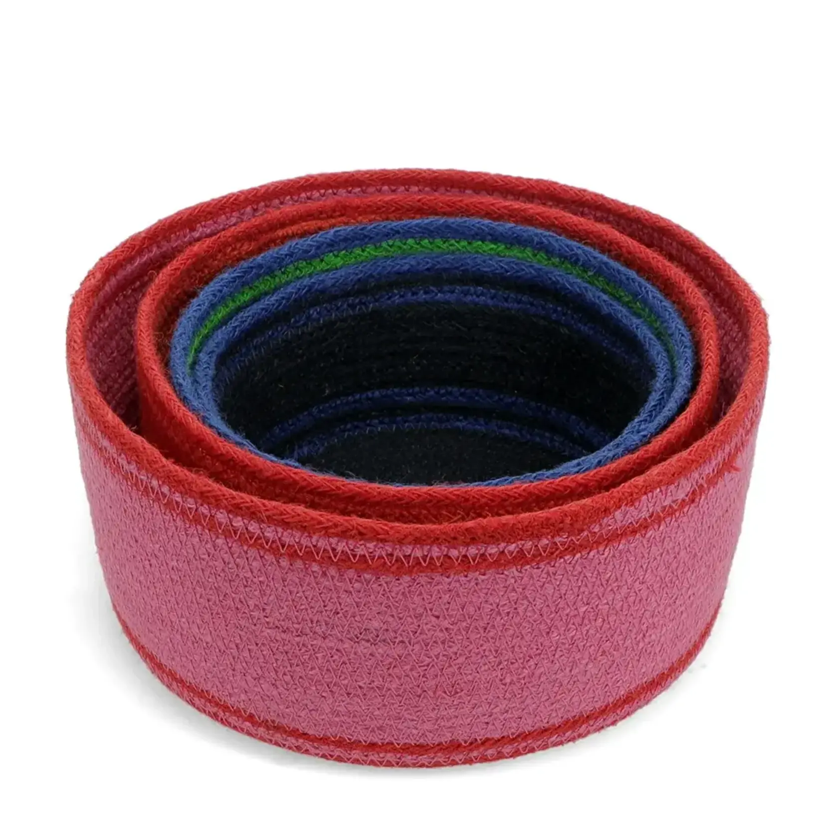 Woven jute decorative baskets (set of 4) - Multi-colour