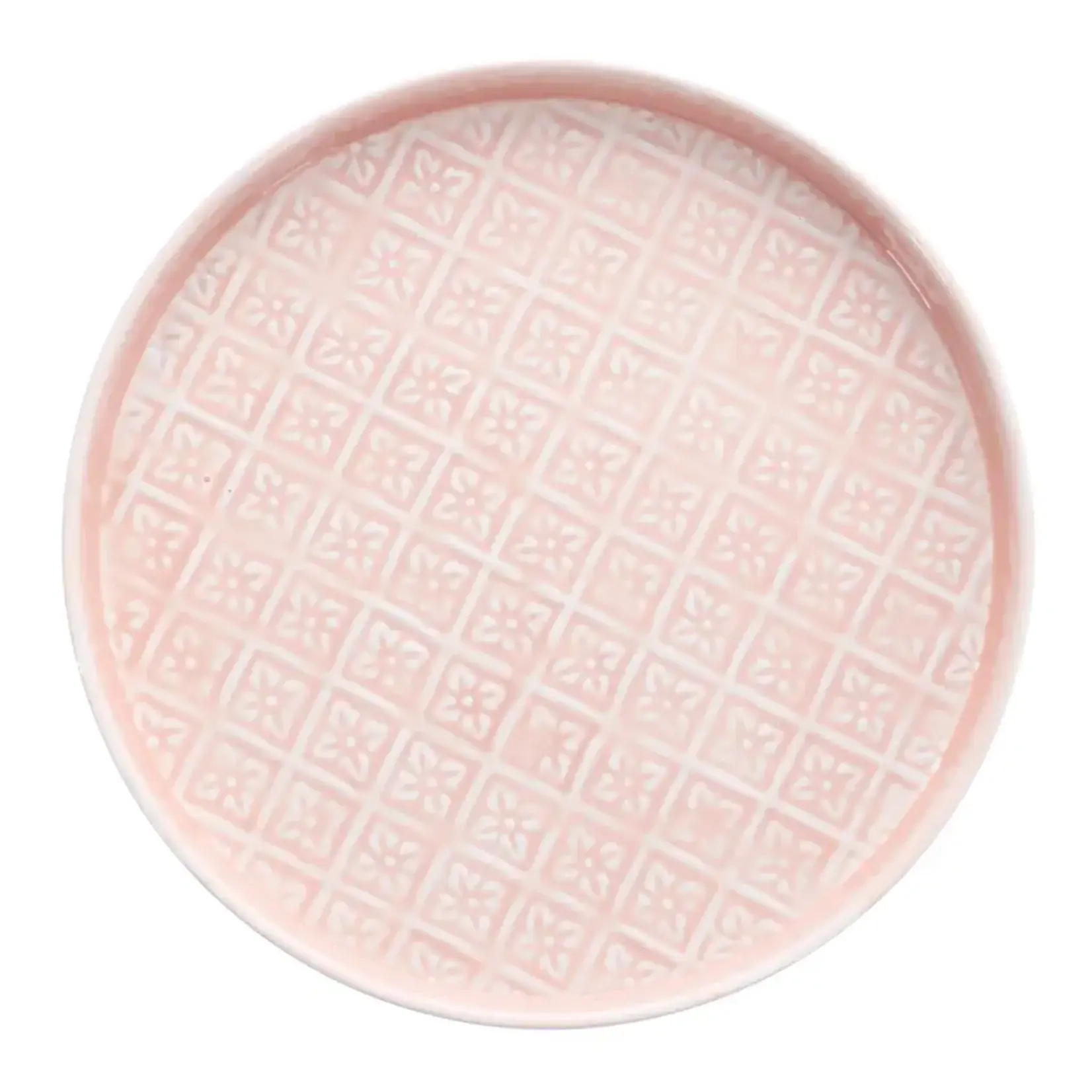 Soft Pink Round enamel trinket tray 30cm
