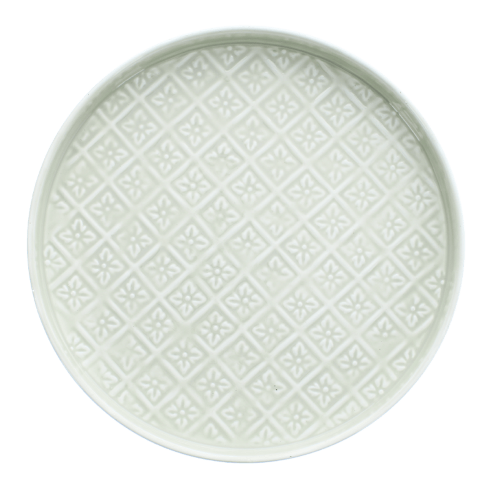 Light grey Round enamel trinket tray