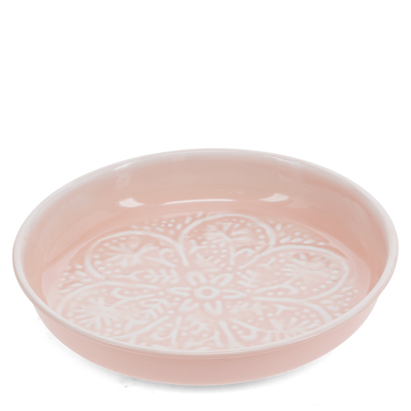 Soft pink Enamel trinket dish 17.5cm