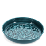 Turquoise Enamel trinket dish 17.5cm