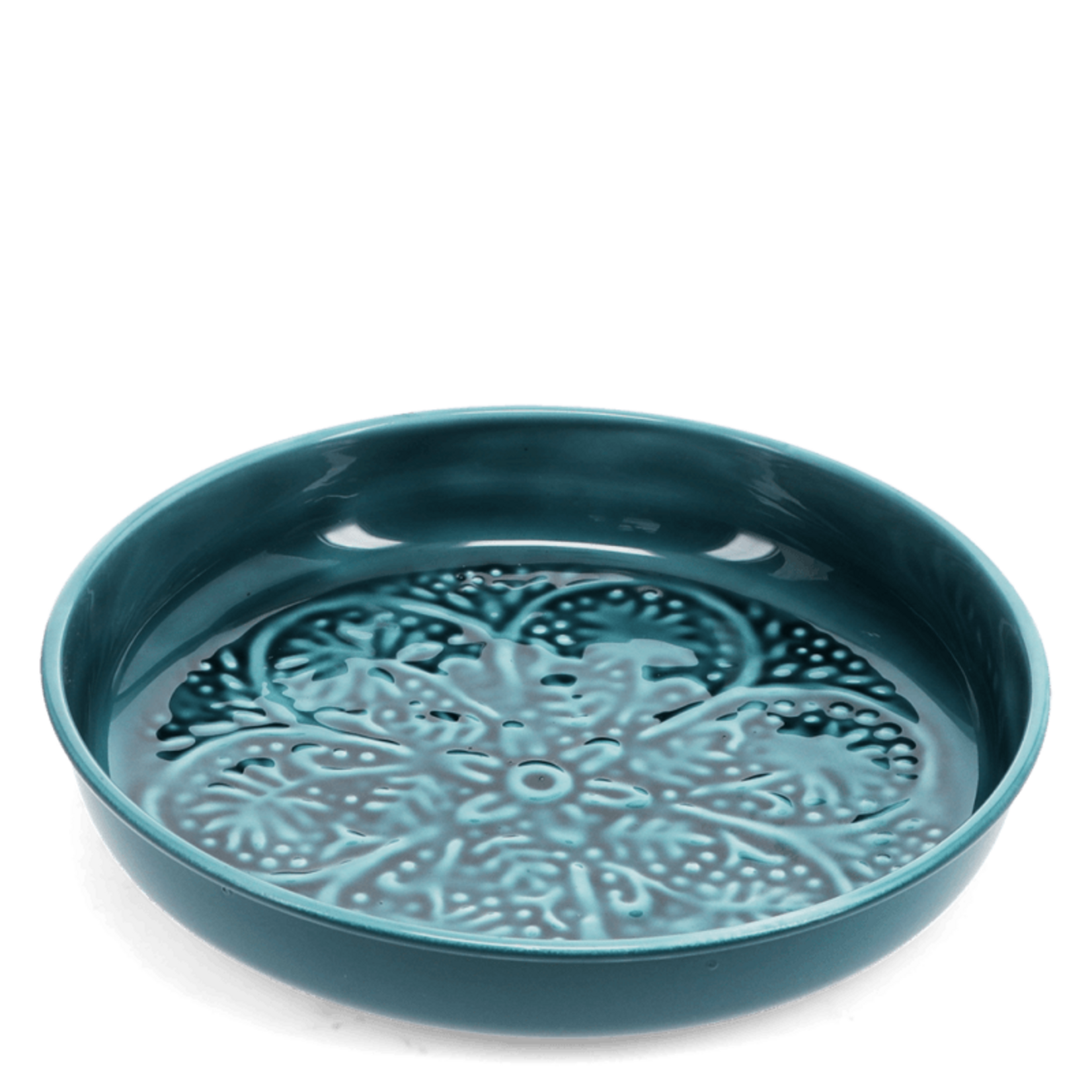 Turquoise Enamel trinket dish 17.5cm