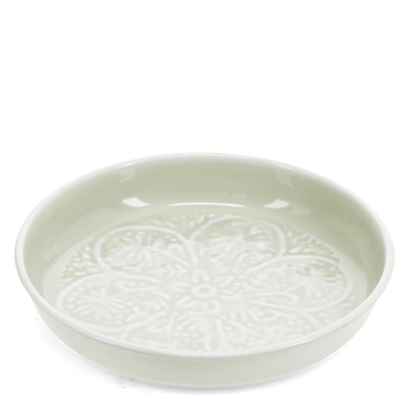 Light grey Enamel trinket dish 17.5cm