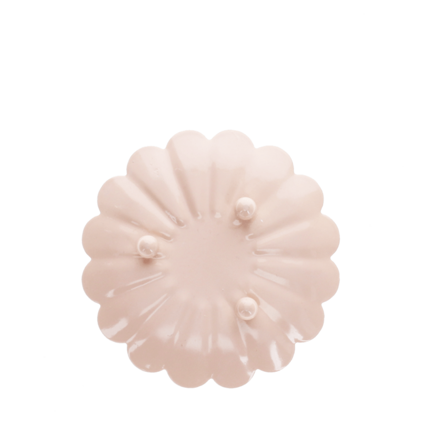 Soft pink Enamel flat flower trinket dish